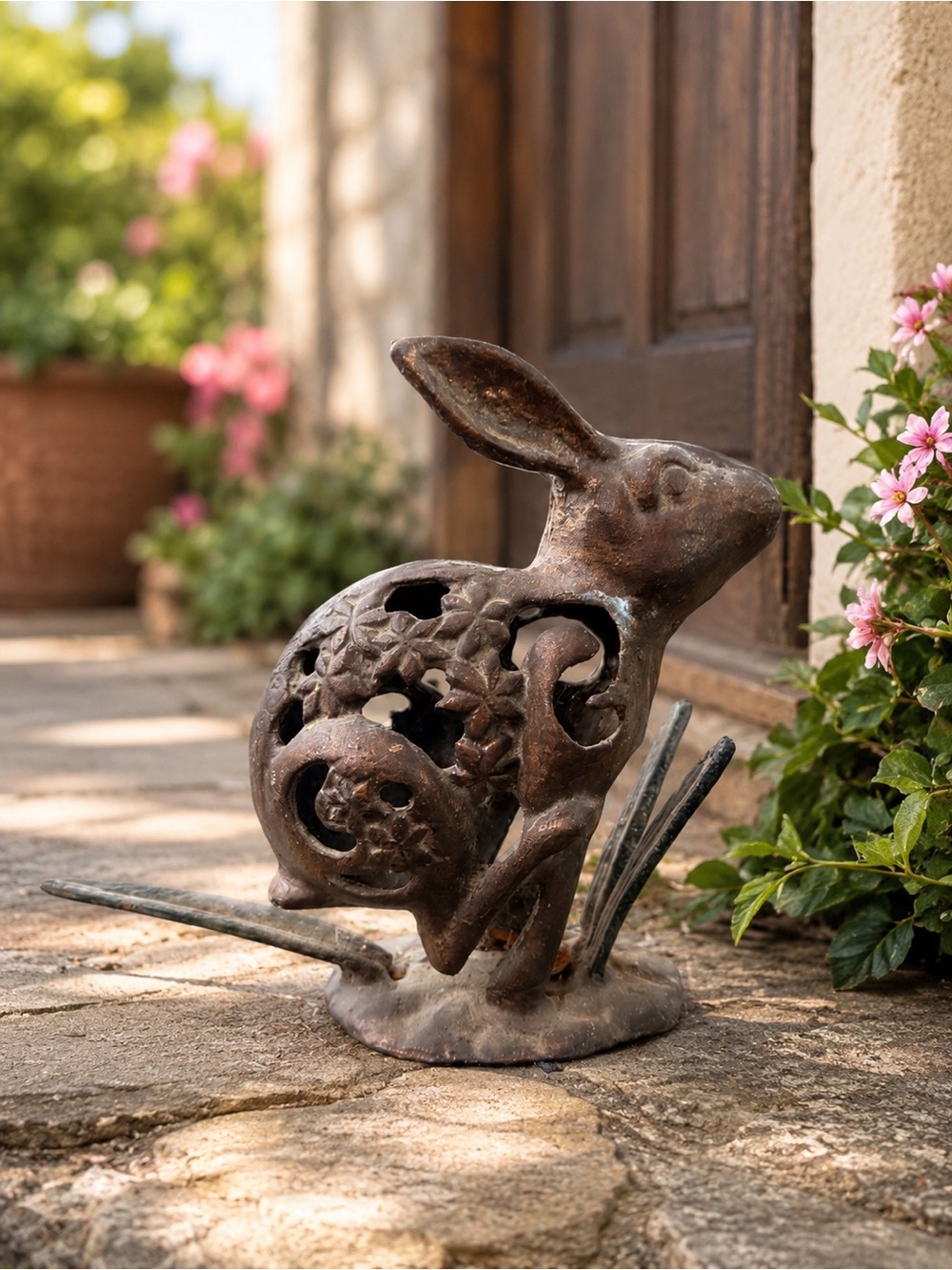 FRET WORK RABBIT ORNAMENT ... CAST IRON